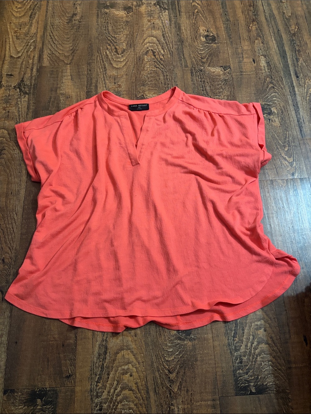 Lane Bryant Salmon Color Short Sleeve Top.,Soft and Super Stretchy. Lightweight